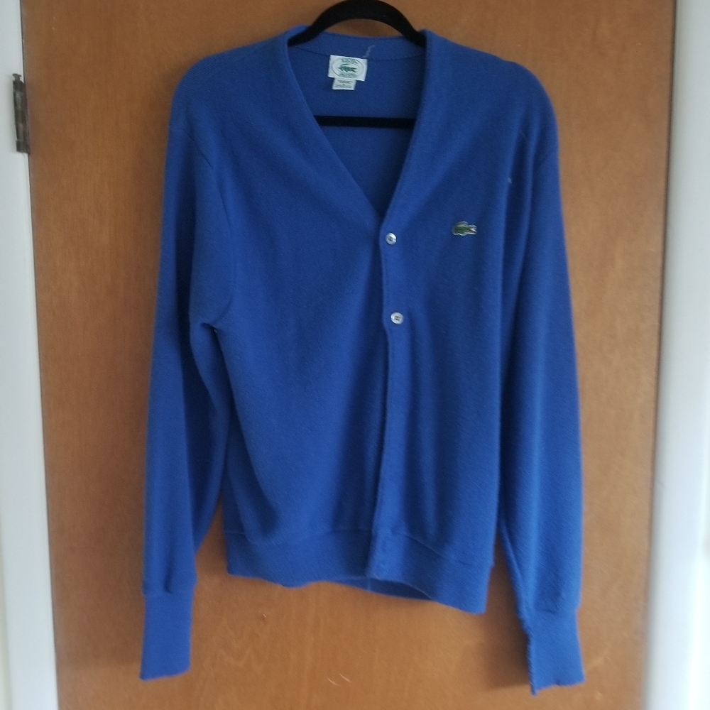 Original vintage Izod  Lacoste cardigan, size large.